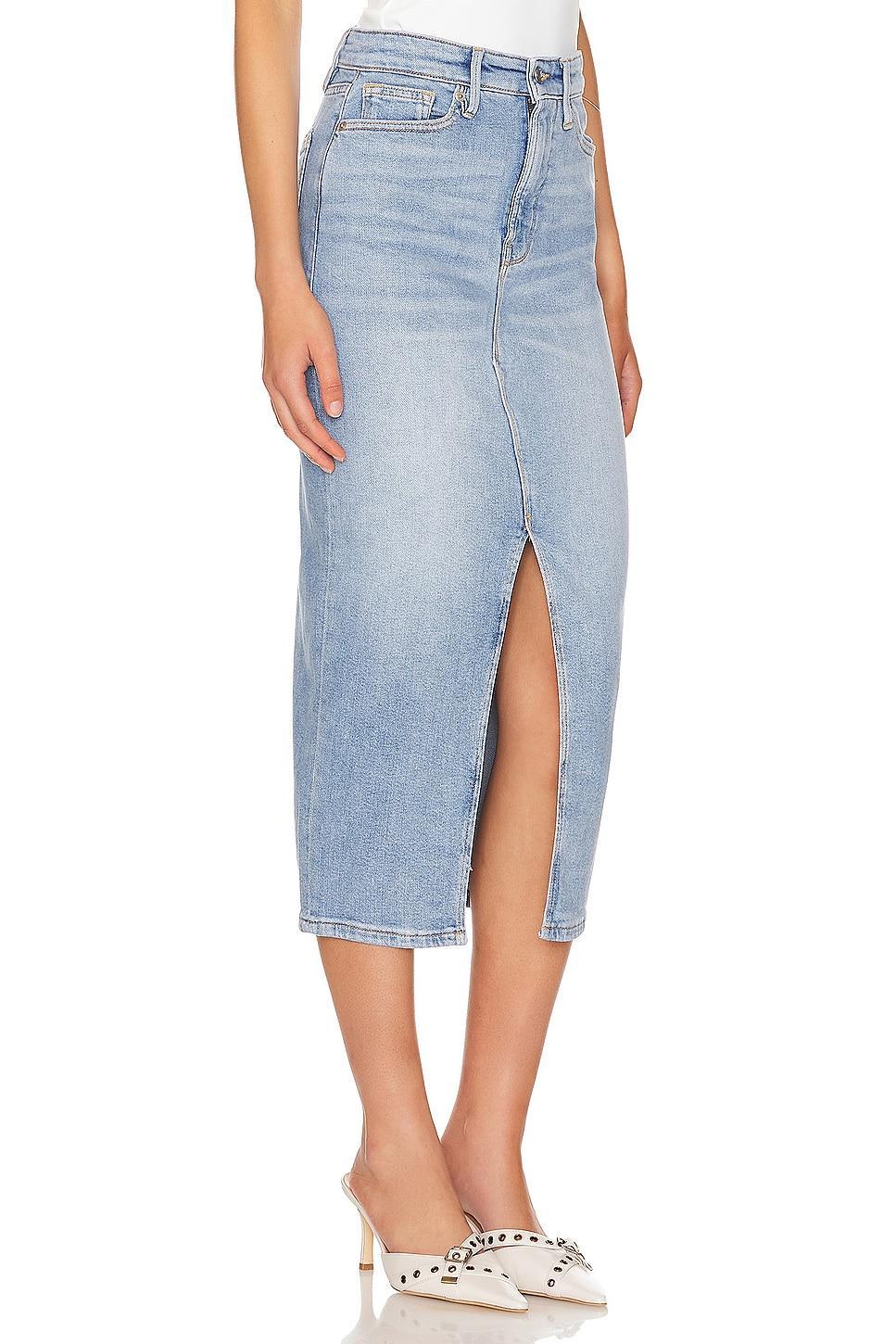 Slit Front Midi Skirt Good American Product Image