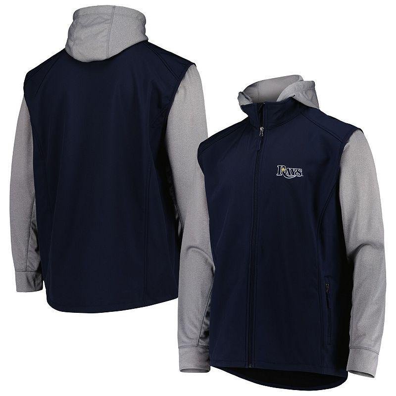 Men's Dunbrooke Navy/Heather Gray Tampa Bay Rays Alpha Full-Zip Jacket, Size: Medium, Blue Product Image