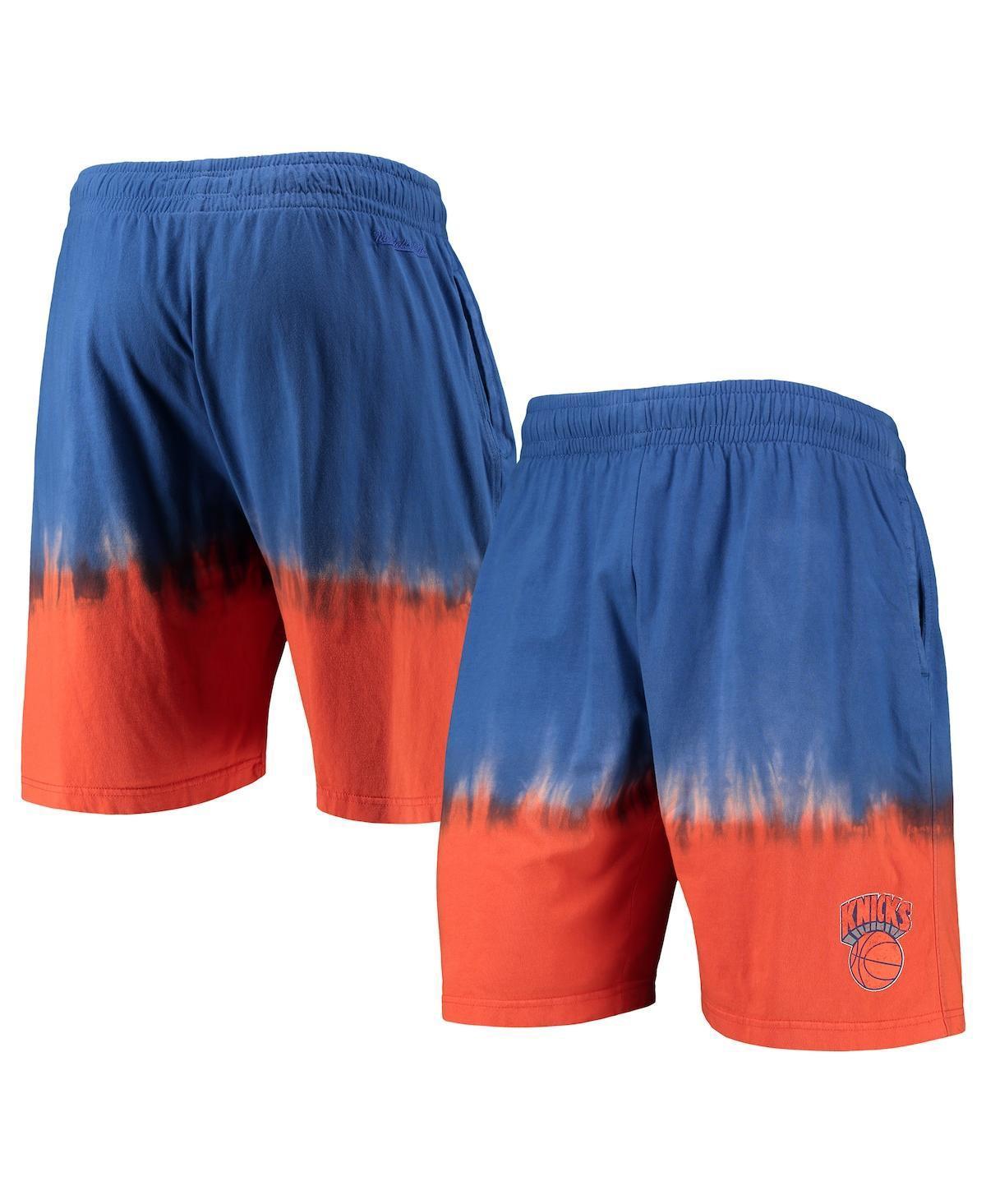 Men's Mitchell & Ness Blue/Orange New York Knicks Hardwood Classic Authentic Shorts, Size: Large Product Image