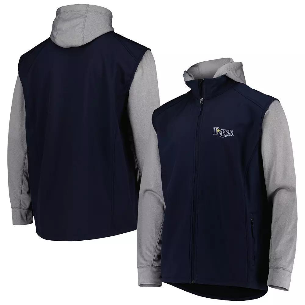 Men's Dunbrooke Navy/Heather Gray Tampa Bay Rays Alpha Full-Zip Jacket, Size: Medium, Blue Product Image