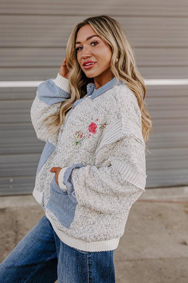 Keeping Cozy Quilted Jacket in Ivory Product Image