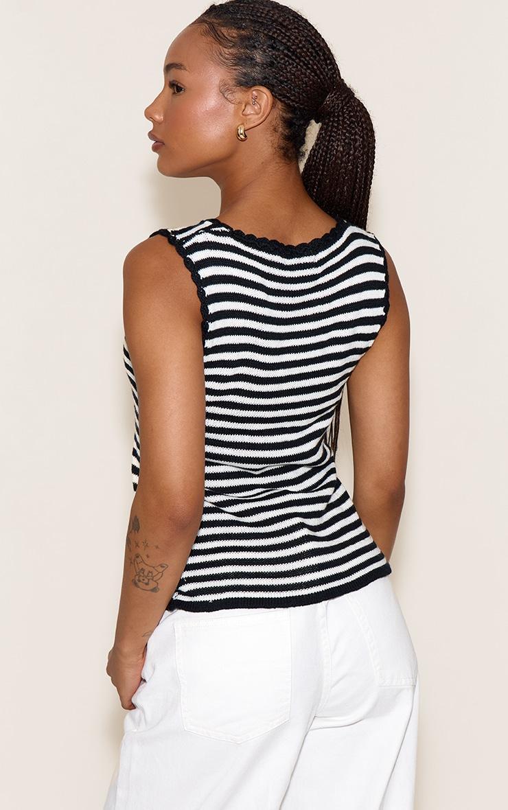 Petite Monochrome Knitted Split Front Detail Top Product Image