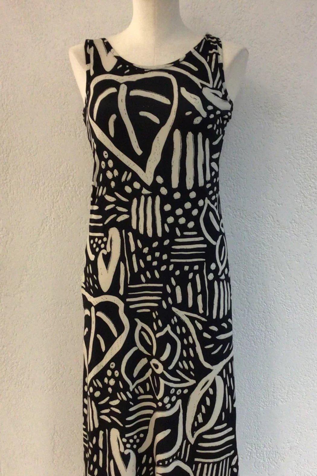 Black Khaki Print Tank Dress Product Image