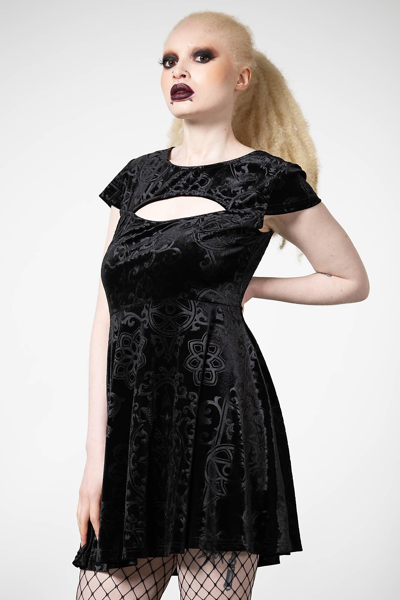 Blasphemia Keyhole Skater Dress Female Product Image