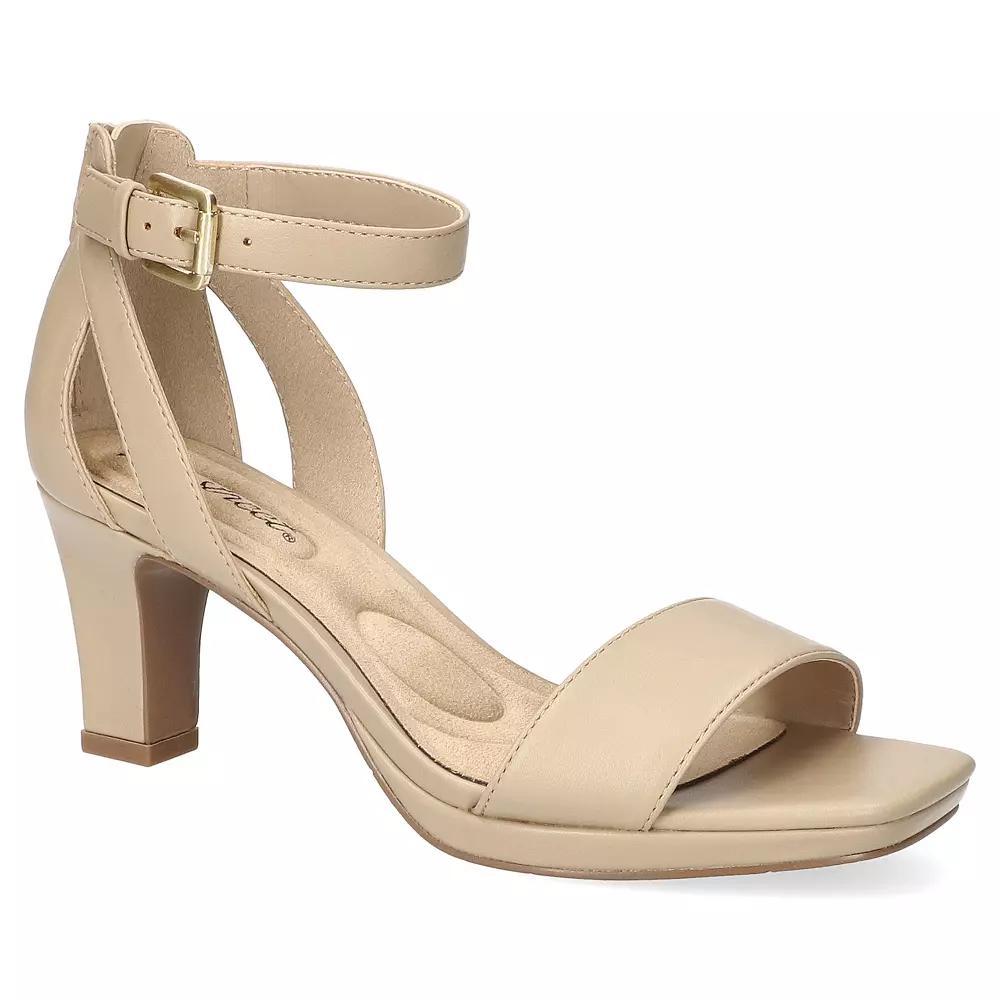 Easy Street Square Toe Platform Women's Heeled Sandals, Size: 9.5 XW, Natural Product Image