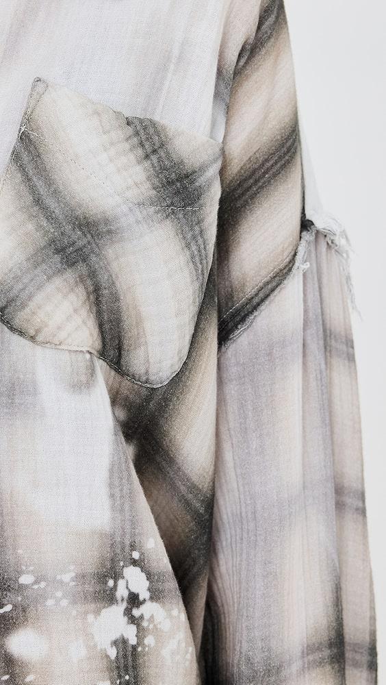 R13 Shredded Seam Drop Neck Shirt | Shopbop Product Image
