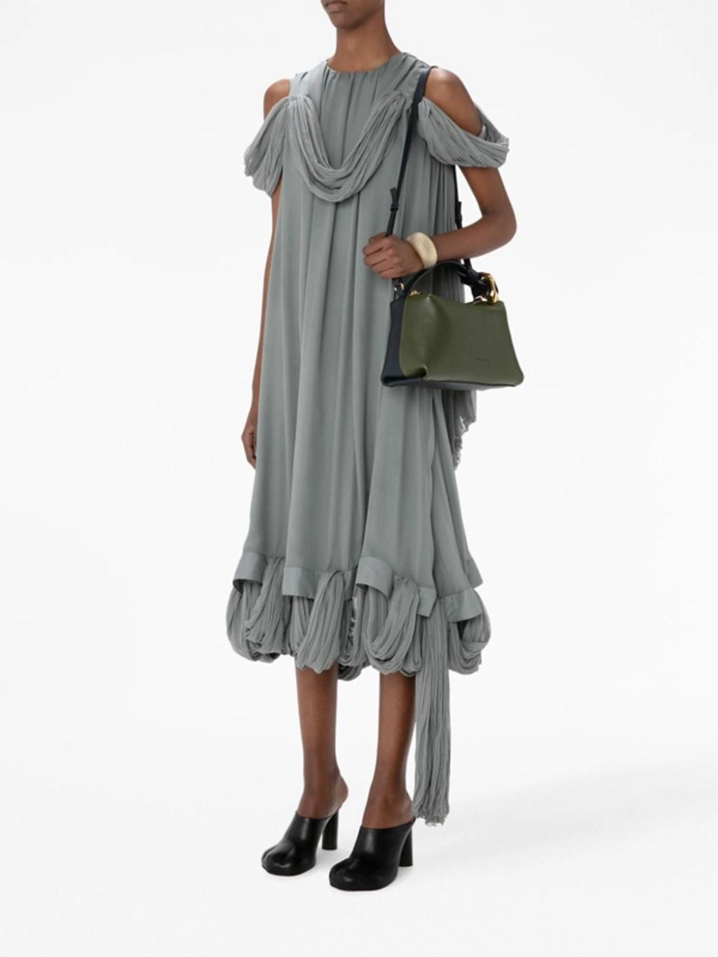 JW ANDERSON Asymmetric Sleeveless Midi Dress In Grey Product Image