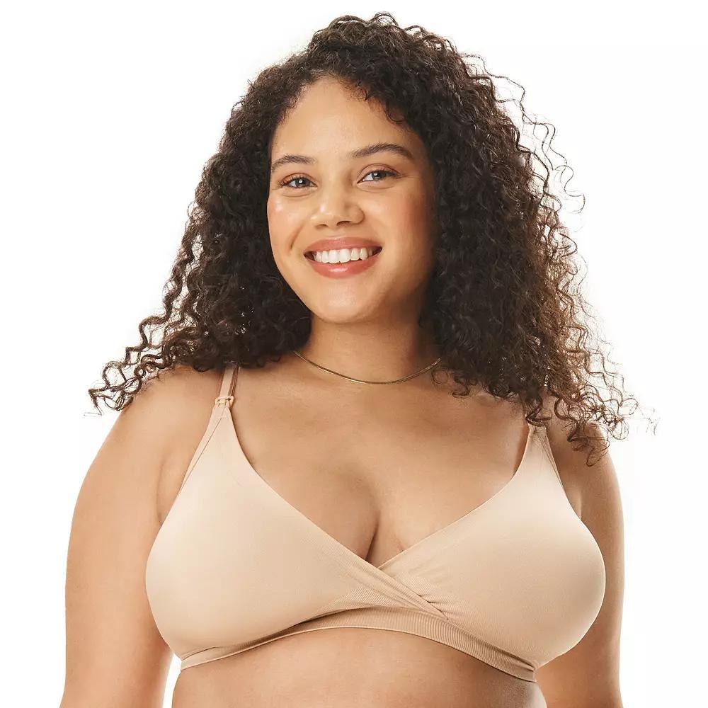 Maternity Motherhood Seamless Wrap Triangle Nursing Bra 90036, Womens Brown Product Image