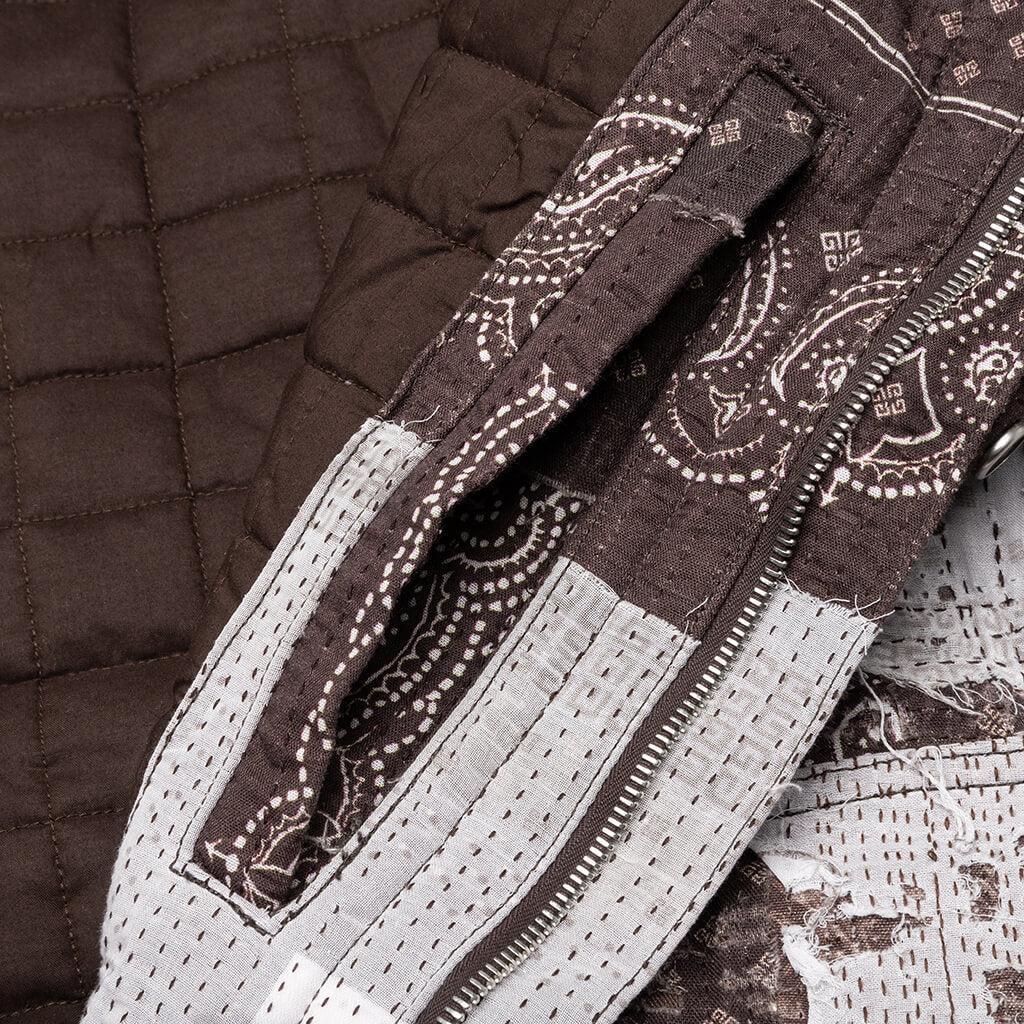 Denim Boro Quilted Blouson - Dark Brown Male Product Image