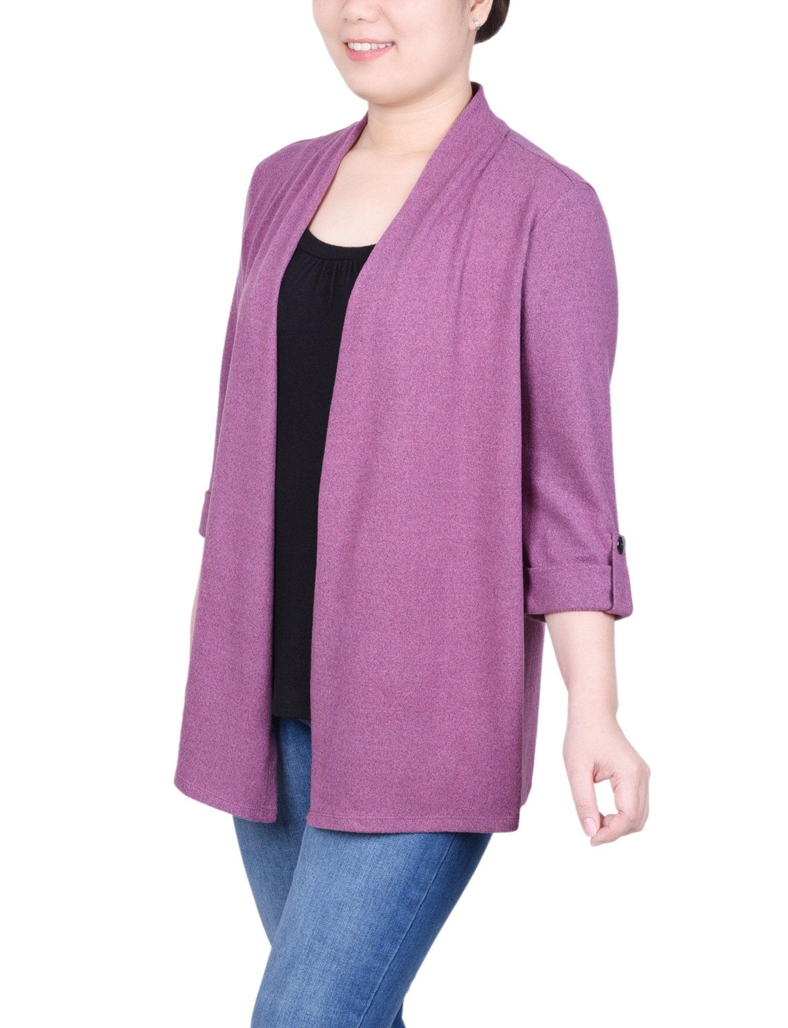 3/4 Length Sleeve Two In One Top - Petite Product Image