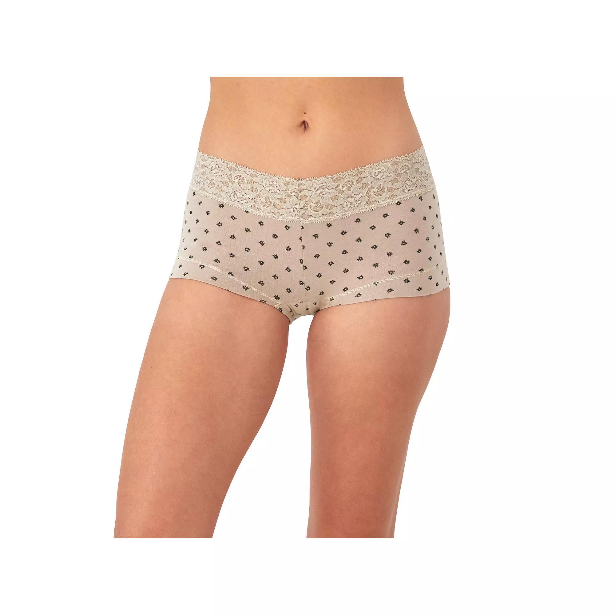 Maidenform Dream Cotton Lace-Trim Boyshort Underwear 40859, Womens Product Image