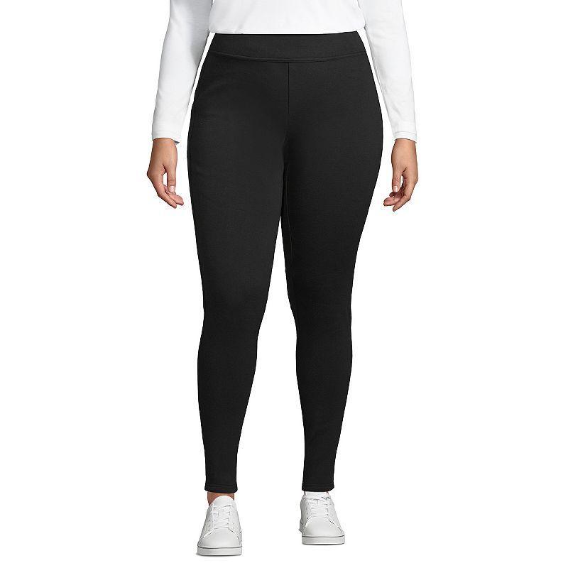 Plus Size Lands' End Serious Sweats Fleece Lined High-Waist Leggings, Women's, Size: 2XL, Deep  Blue Product Image