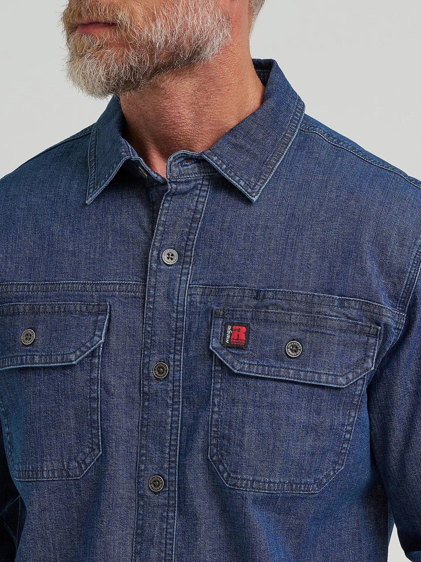 Wrangler® RIGGS Workwear® Ground Cloth Denim Work Shirt | Men's SHIRTS | Wrangler® Product Image