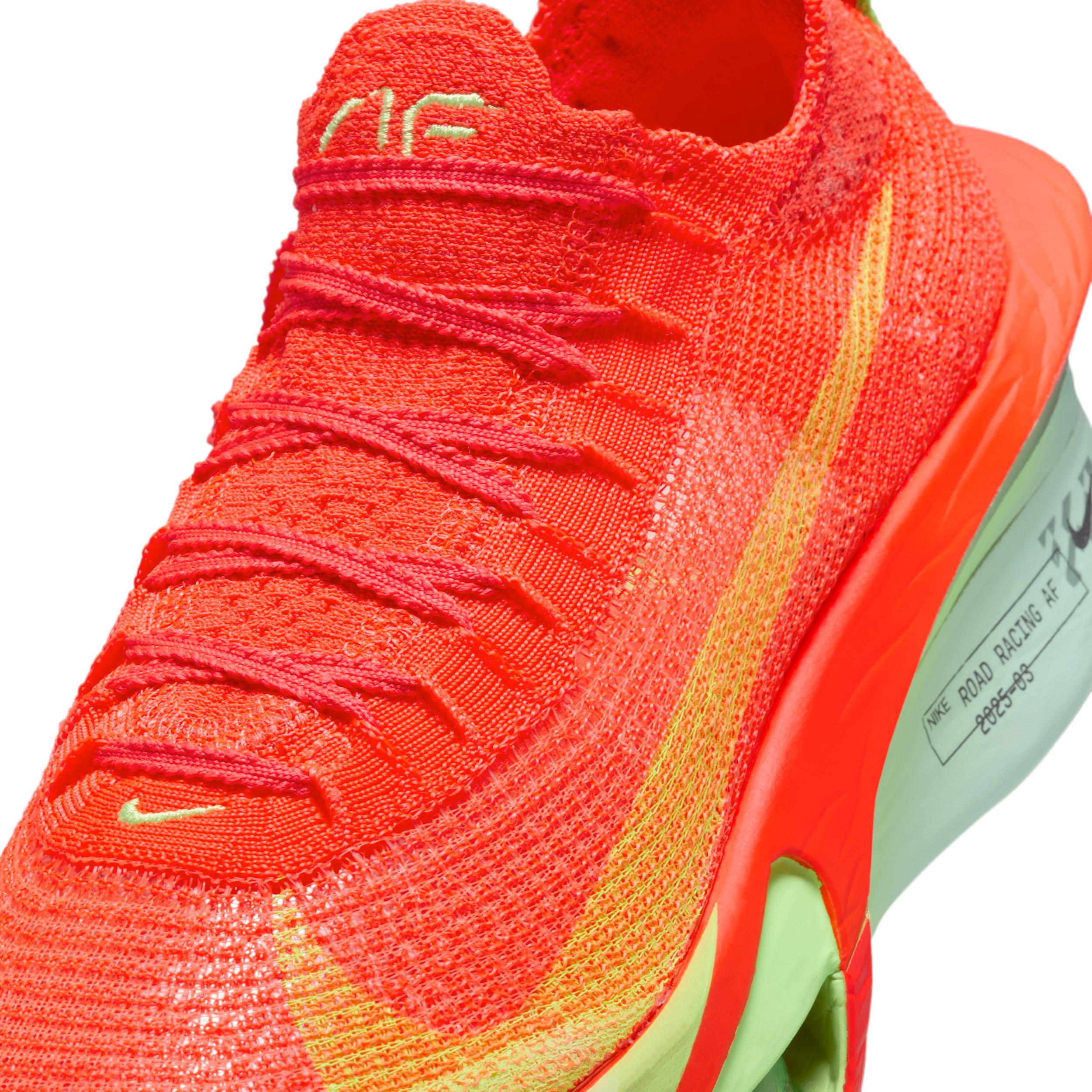 Nike Womens Air Zoom Alphafly 3 Running Shoes in Bright Crimson/Cave Purple/Lime Blast Product Image