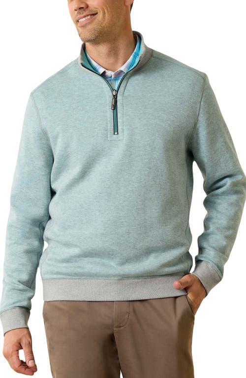 Tommy Bahama Flip Coast 1/2 Zip (Forest Night Heather) Men's Sweatshirt Product Image