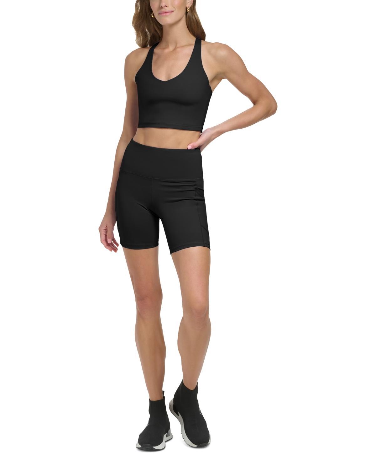 Dkny Sport Womens Balance Super High Rise Pull-On Bicycle Shorts Product Image