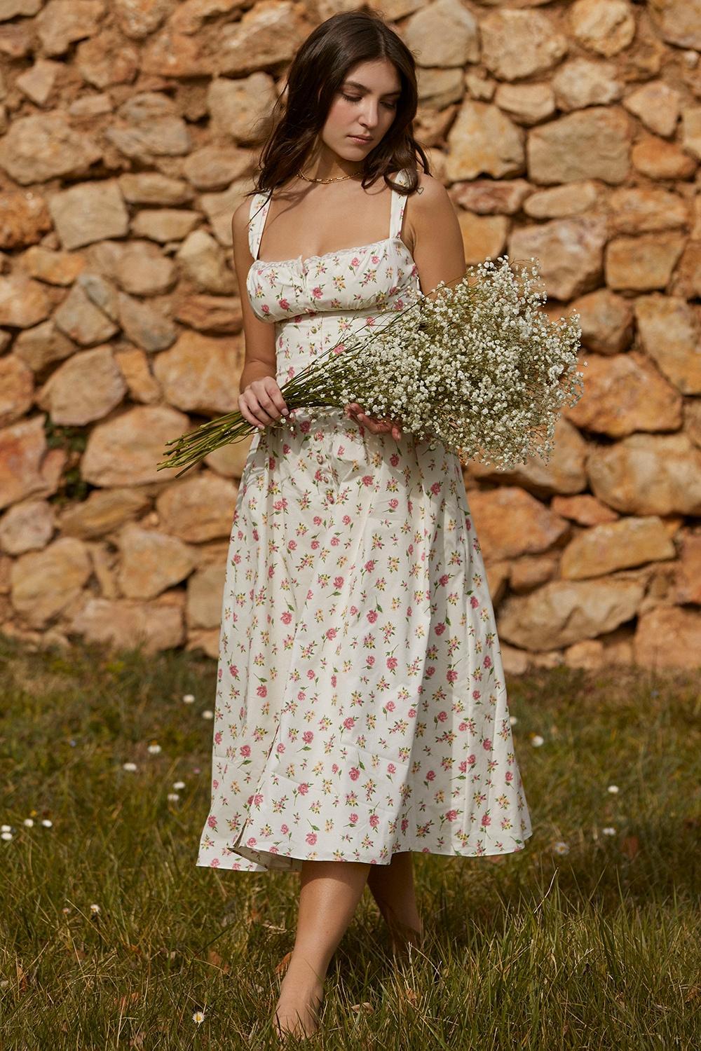 Tatiana Rose Print Midi Sundress Product Image