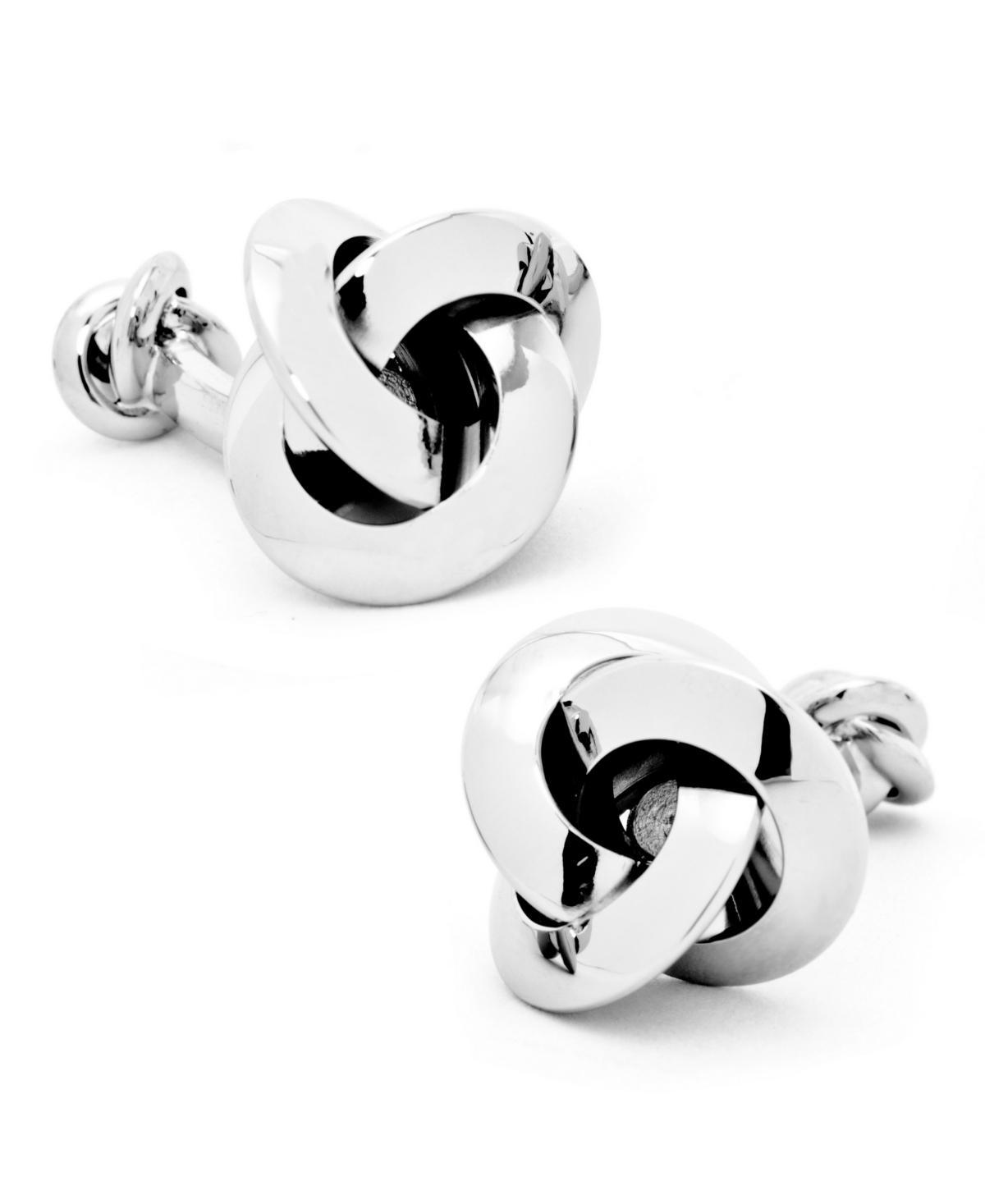 Double Sided Silver Knot Cufflinks Product Image