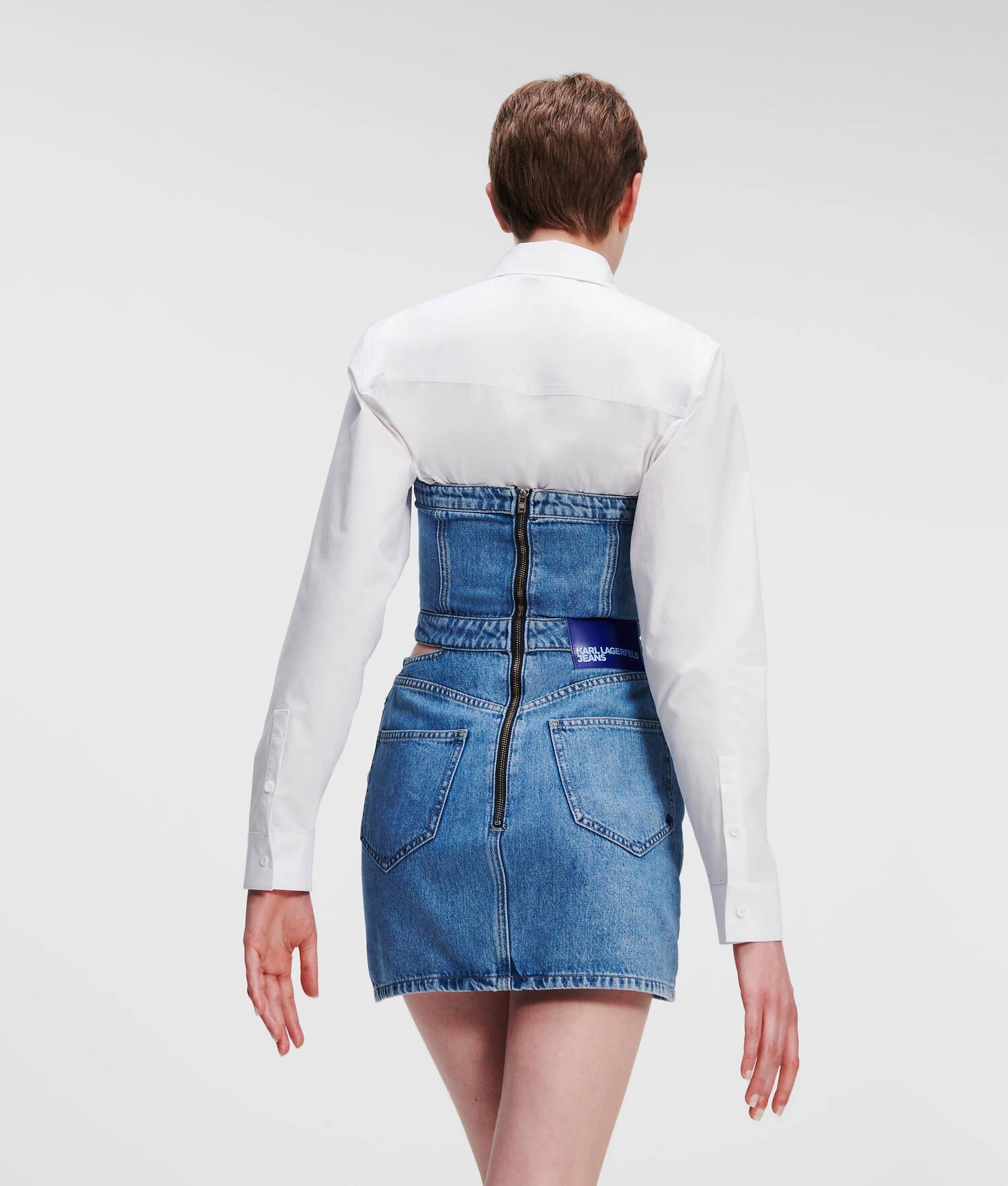 KLJ CUT-OUT BUSTIER DENIM DRESS Product Image