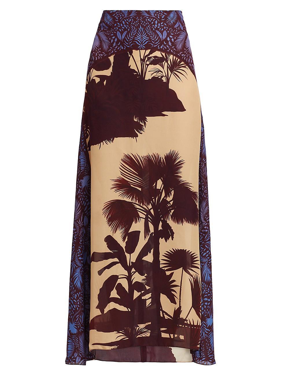 Womens Nuevos Territorios Silk Maxi Skirt Product Image