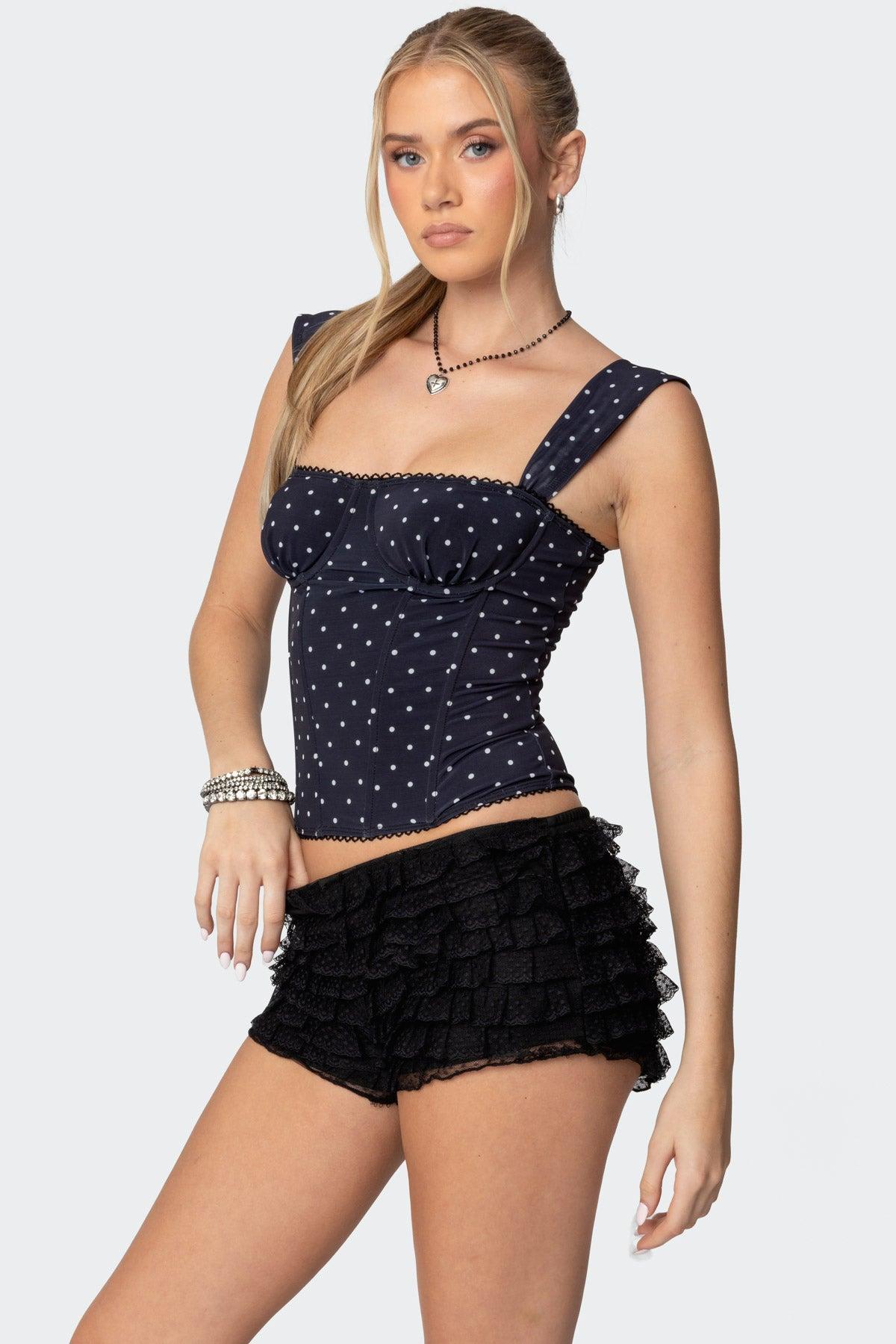Marcella Wide Strap Mesh Corset Product Image