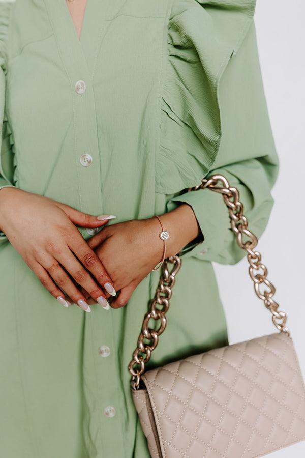 Kendra Scott Stamped Dira Bracelet In Gold Ivory Mother Of Pearl Product Image