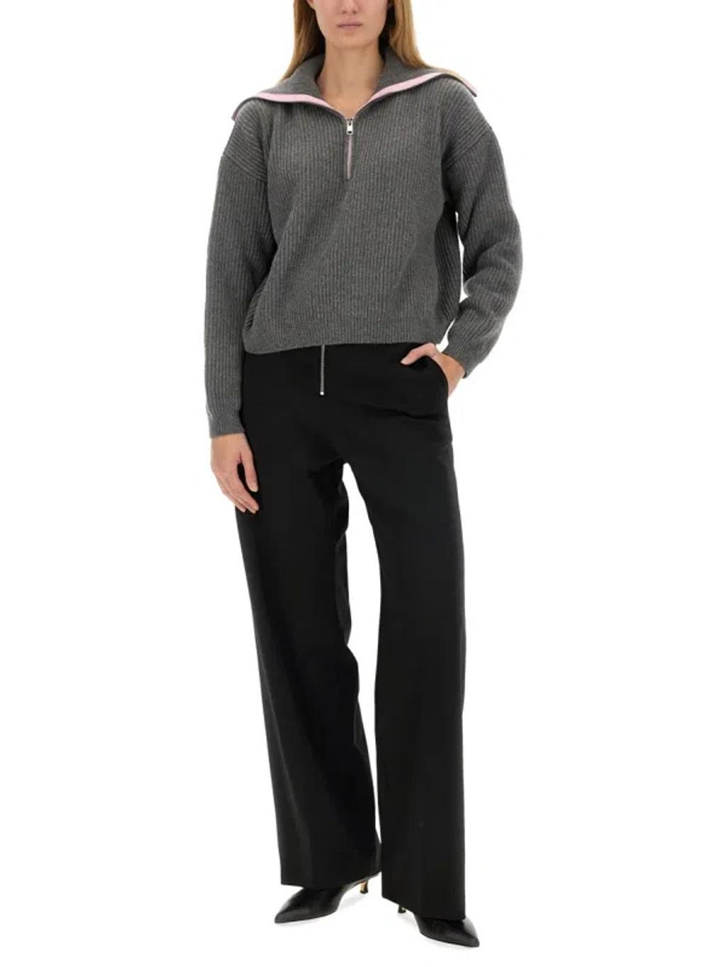 MSGM Zippered Pants In Black Product Image