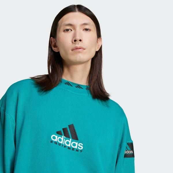 adidas Equipment Reflective Crewneck Sweatshirt Equipment Green M Mens Product Image