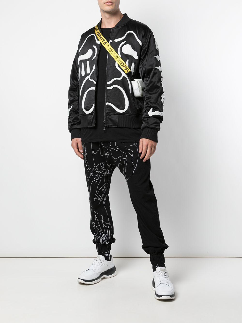 Scream embroidered bomber jacket Product Image