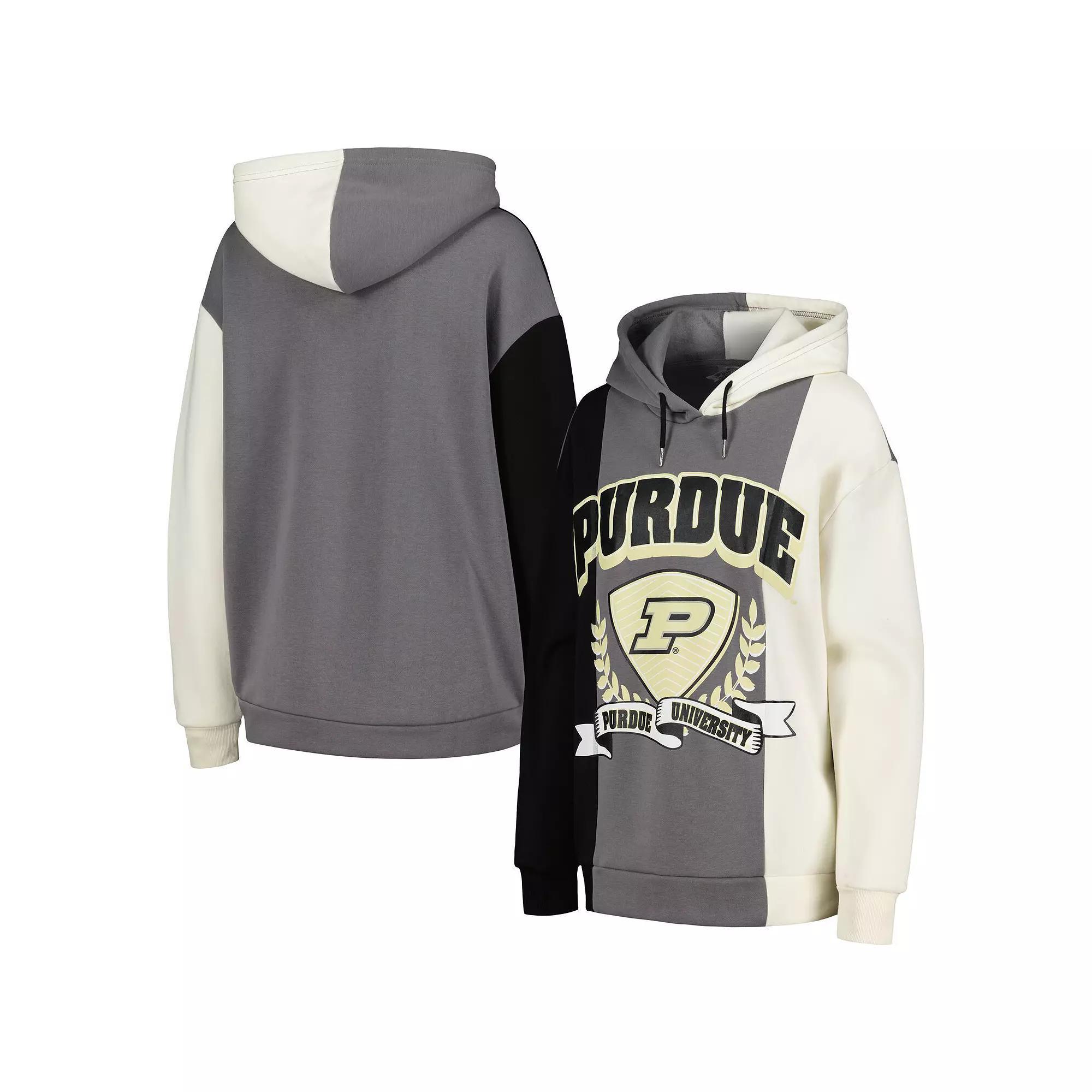 Women's Gameday Couture Black Purdue Boilermakers Hall of Fame Colorblock Pullover Hoodie, Size: XL Product Image