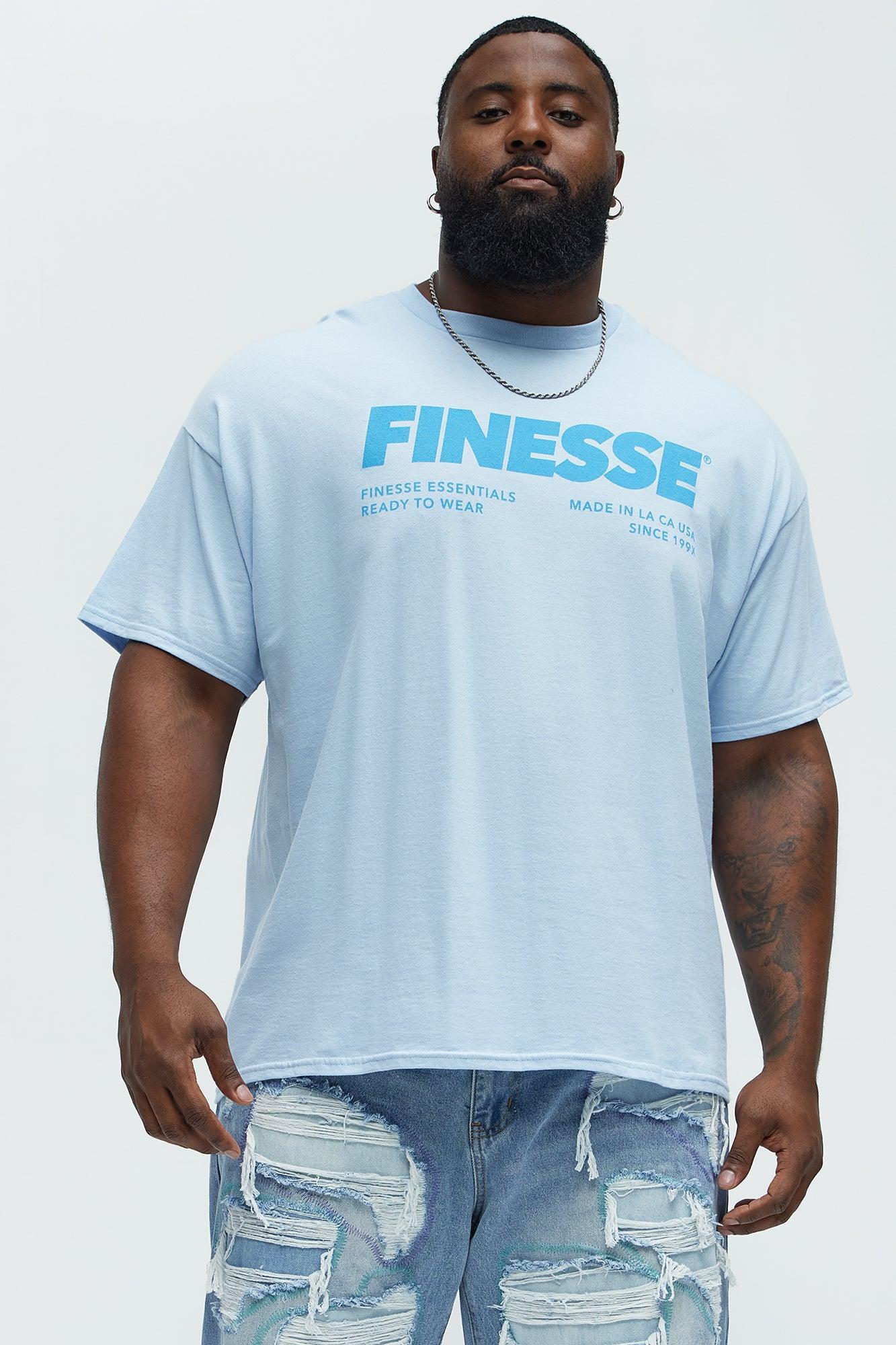 Finesse Short Sleeve Crew Neck T shirt - Light Blue Product Image