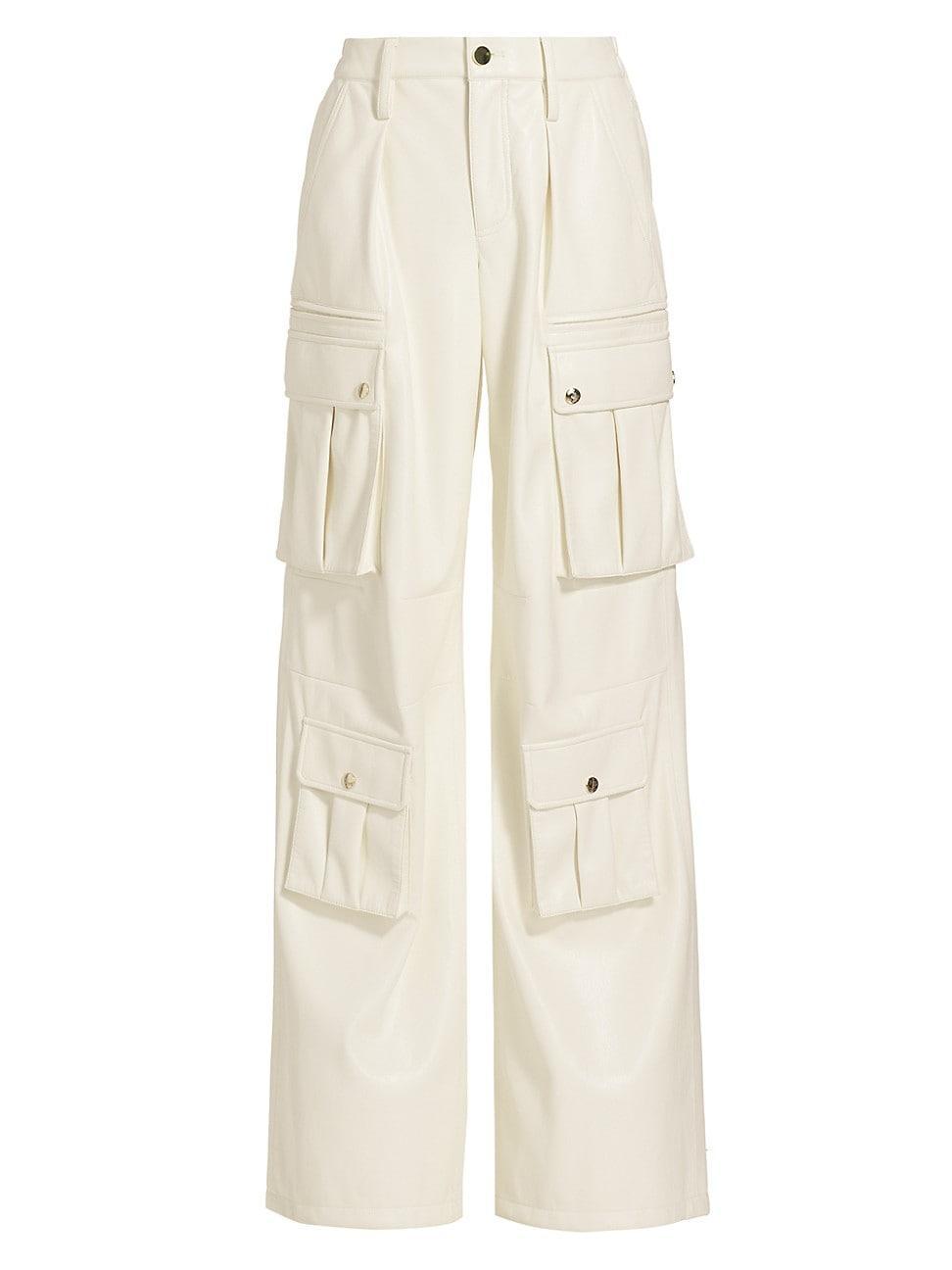 Joette Vegan Leather Cargo Pants  Product Image