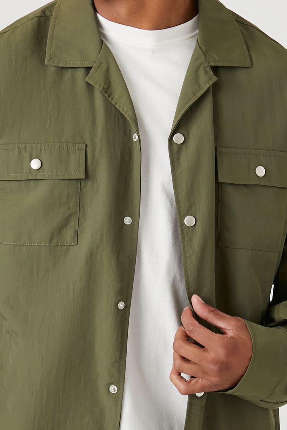 Nylon Long-Sleeve Shirt | Forever 21 Product Image
