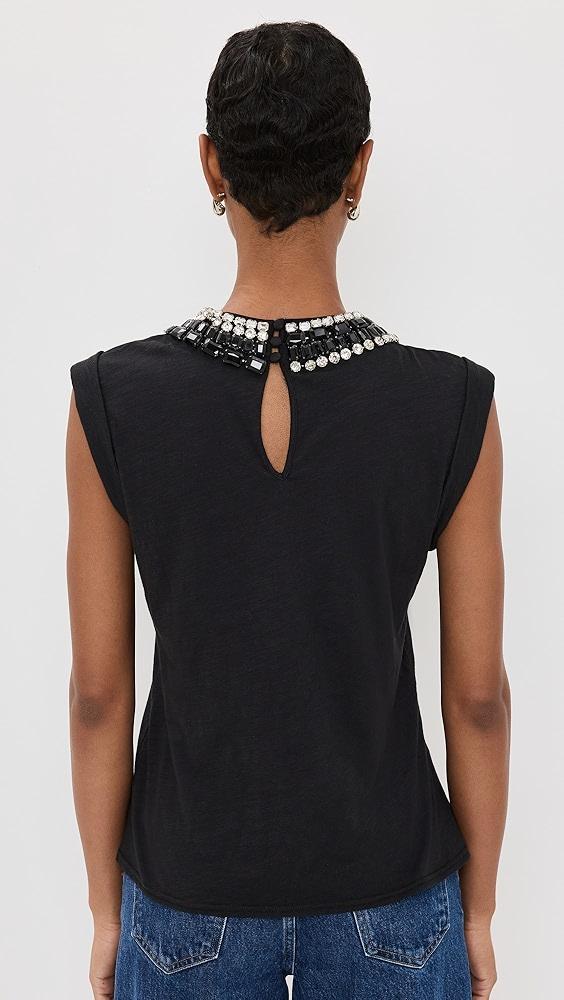 Cinq à Sept Chunky Rhinestone Embellished Bella Tee | Shopbop Product Image