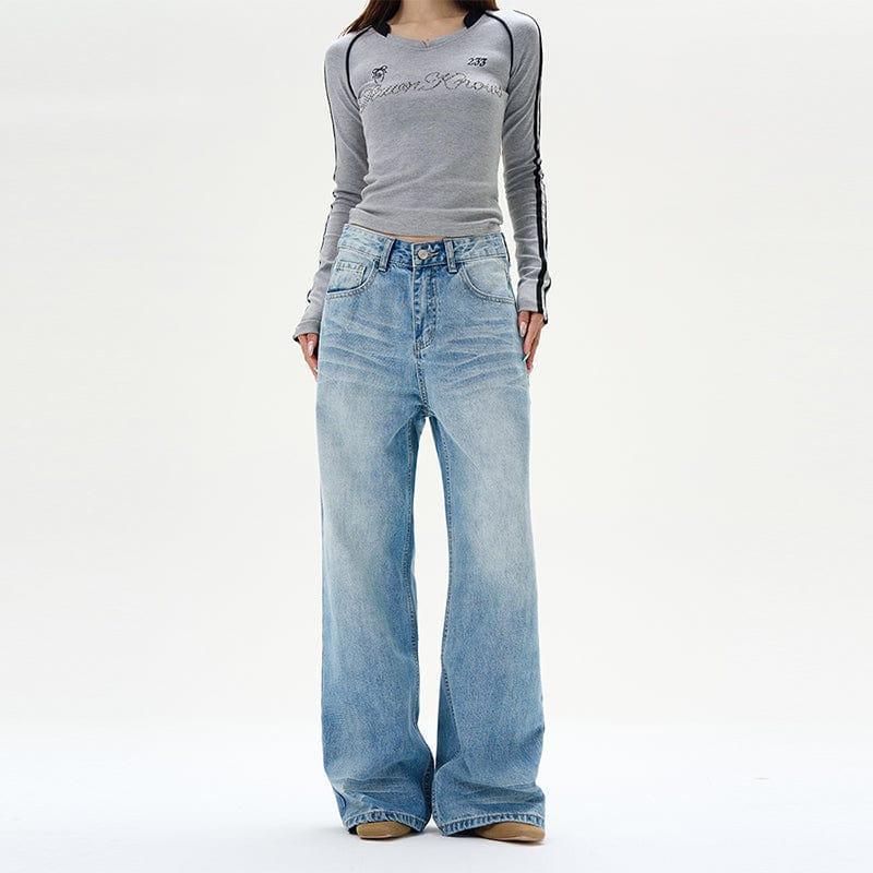 RT No. 12705 WASHED BLUE DENIM JEANS Product Image