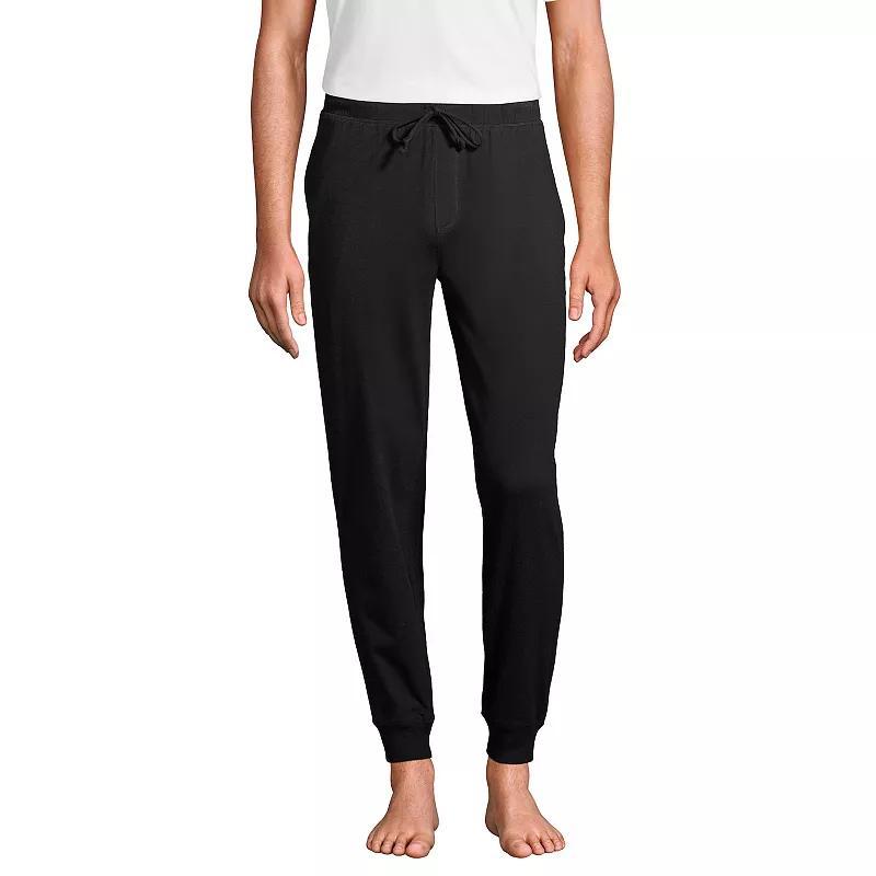 Men's Lands' End Knit Jersey Joggers, Size: Medium, Pale Grey Blue Product Image