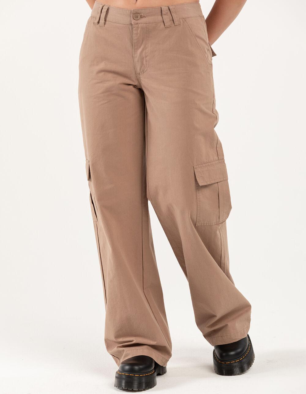 RSQ Womens Low Rise Cargo Pants - DK KHAKI Product Image