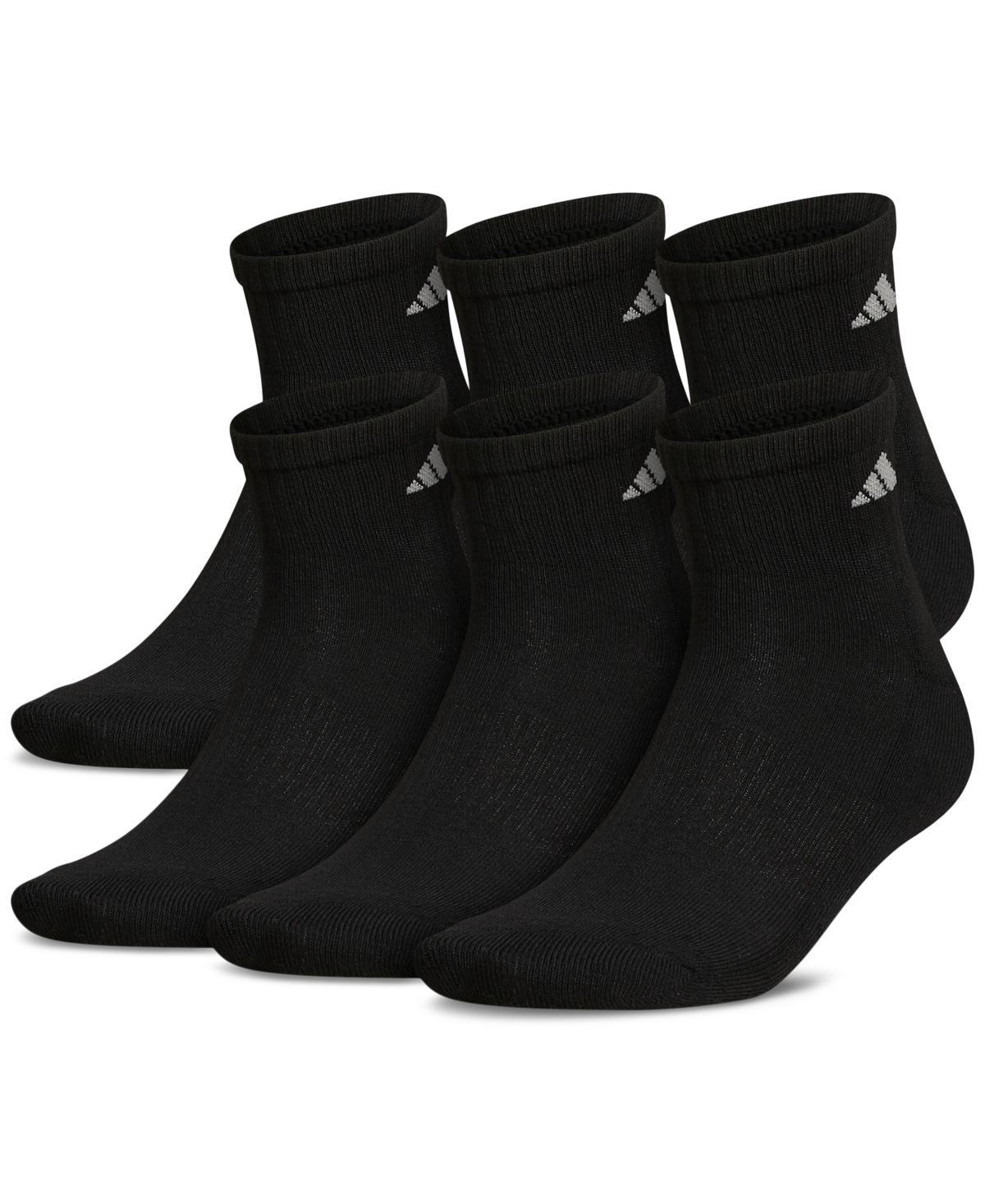 Men's adidas 6-pack Athletic Cushioned Quarter Socks, Size: 8-12, Medium Gray Product Image