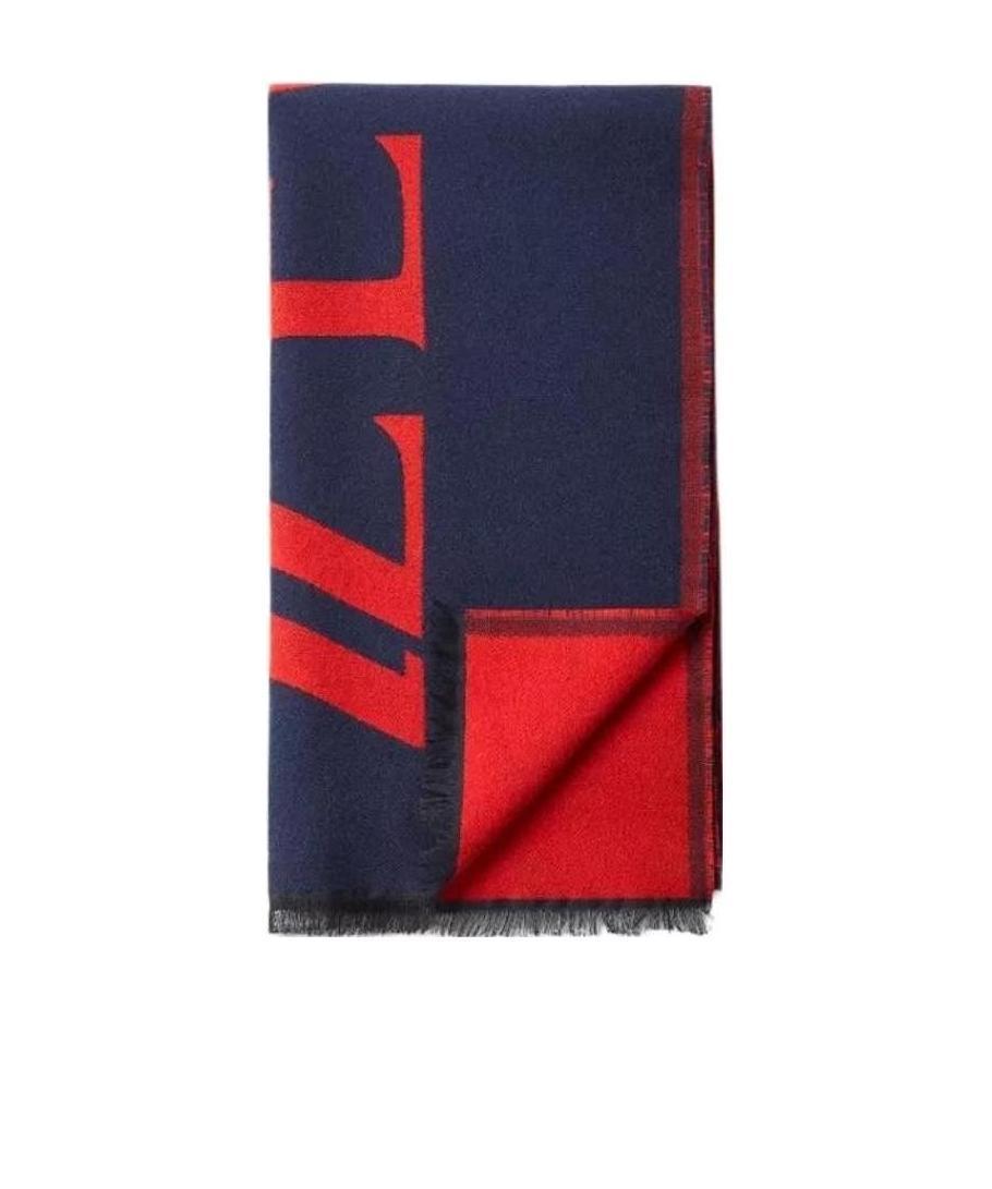 ZEGNA Logo Scarf In Blue Product Image