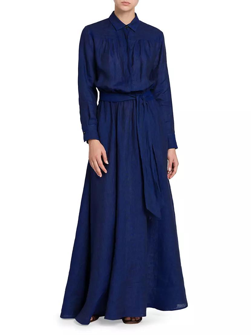Linen Tie-Waist Shirtdress Product Image