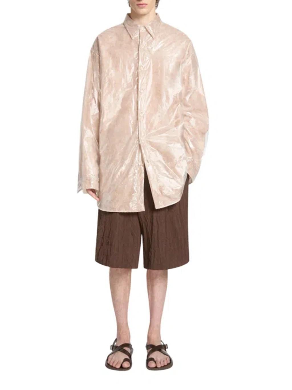 DRIES VAN NOTEN Camicia A Sbuffo In Nude & Neutrals Product Image