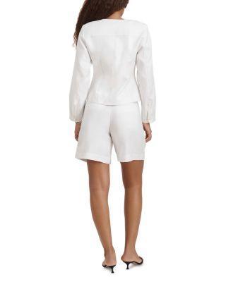 Luna Pleated Linen Shorts Product Image