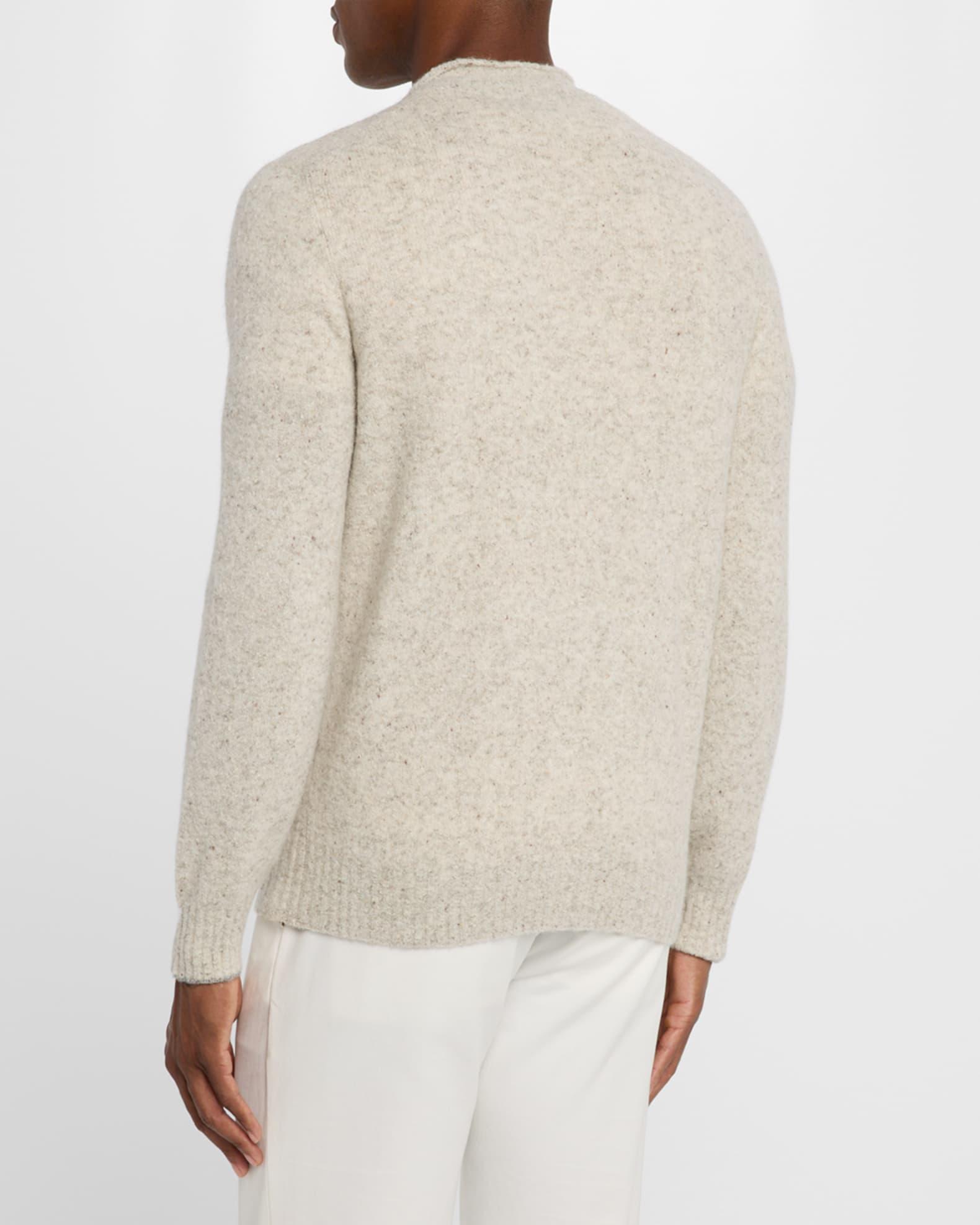 Men's Wool and Nylon Melange Crewneck Sweater Product Image