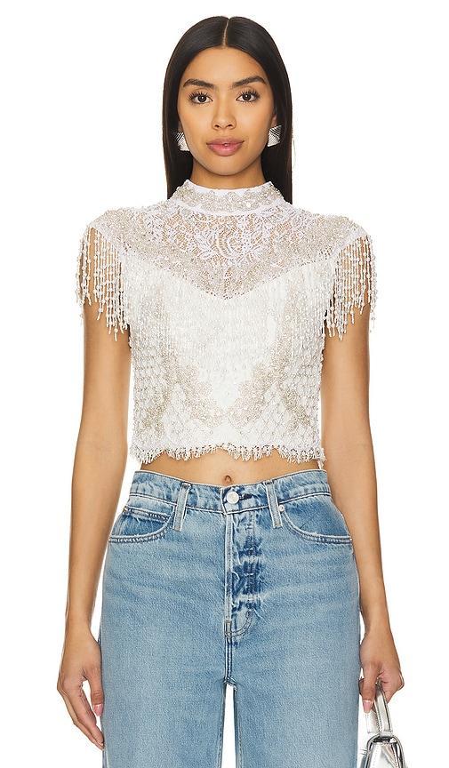 Pria Fringe Top Alice + Olivia Product Image
