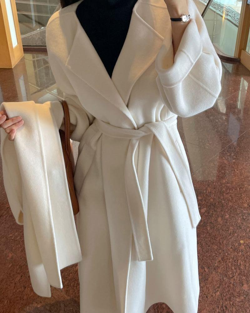 Plain Tie-Front Coat Product Image