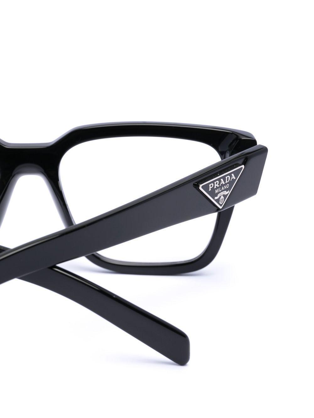 triangle-logo plaque square-frame glasses Product Image