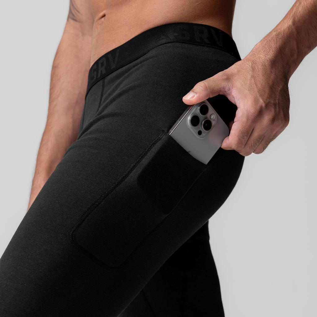 1065. Creora® Cotton Modal Side Pocket Legging - Black Product Image