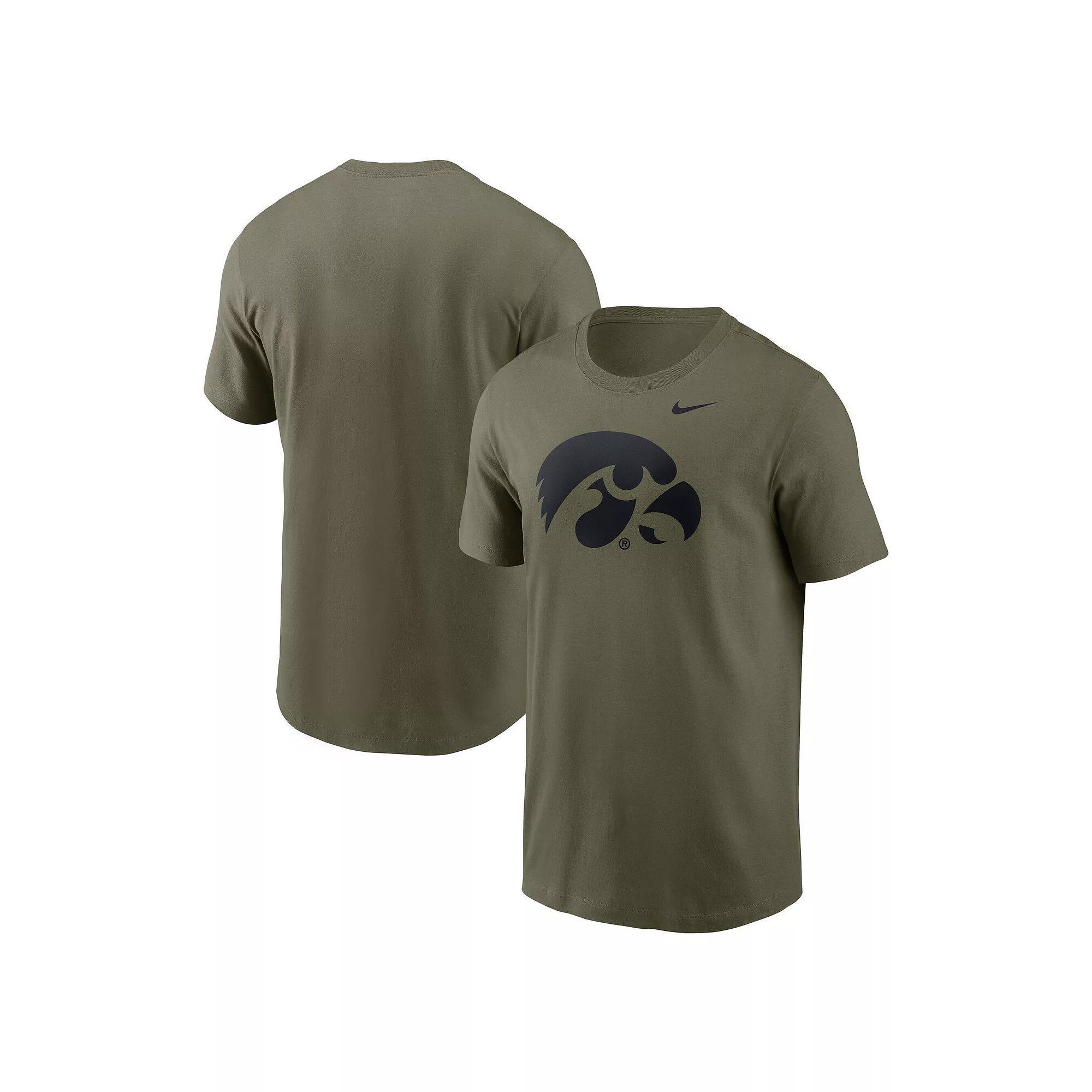Men's Nike Olive Iowa Hawkeyes 2024 Military Appreciation Tonal Logo Performance T-Shirt, Size: Medium, Team Product Image