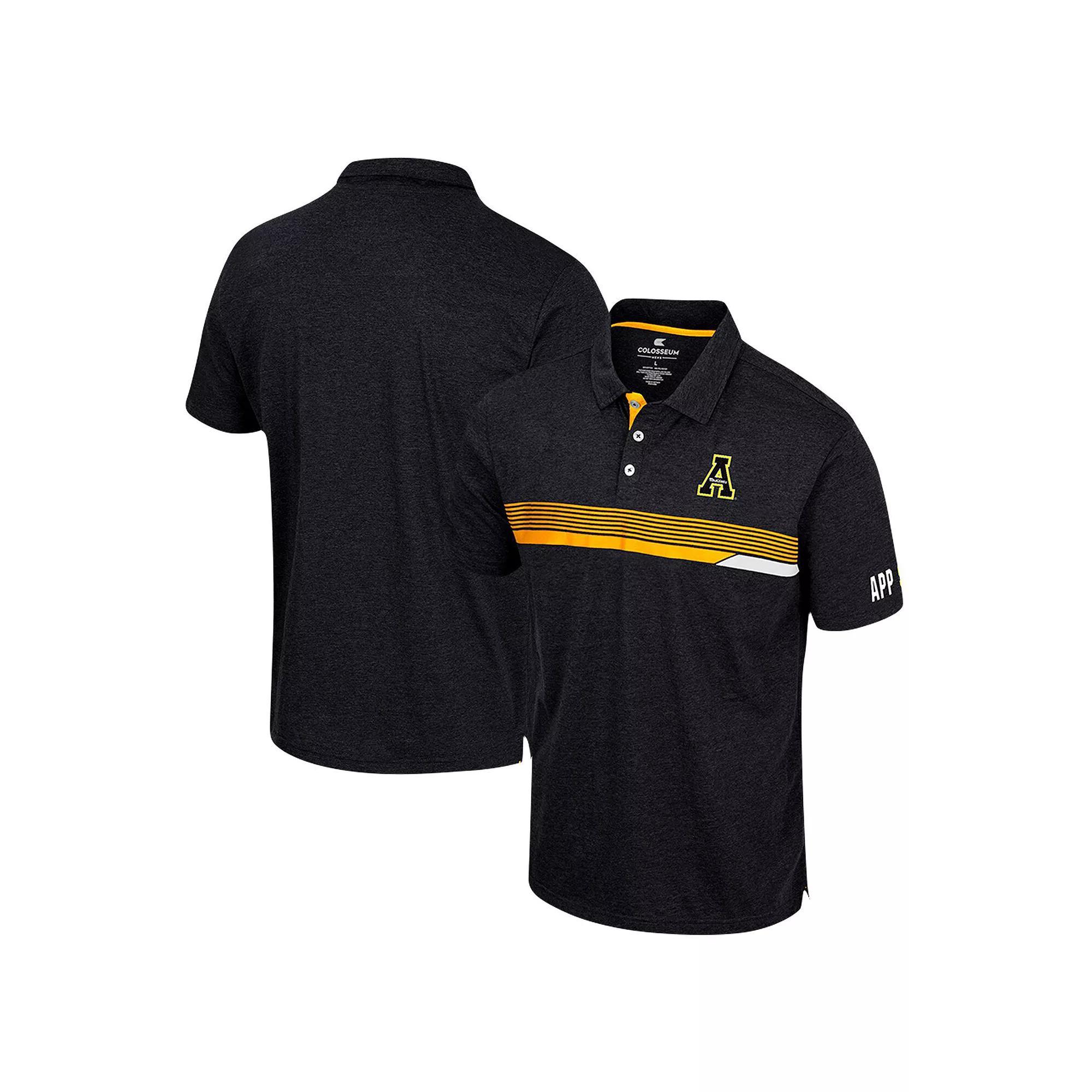 Men's Colosseum Black Appalachian State Mountaineers No Problemo Polo, Size: XL, App Black Product Image