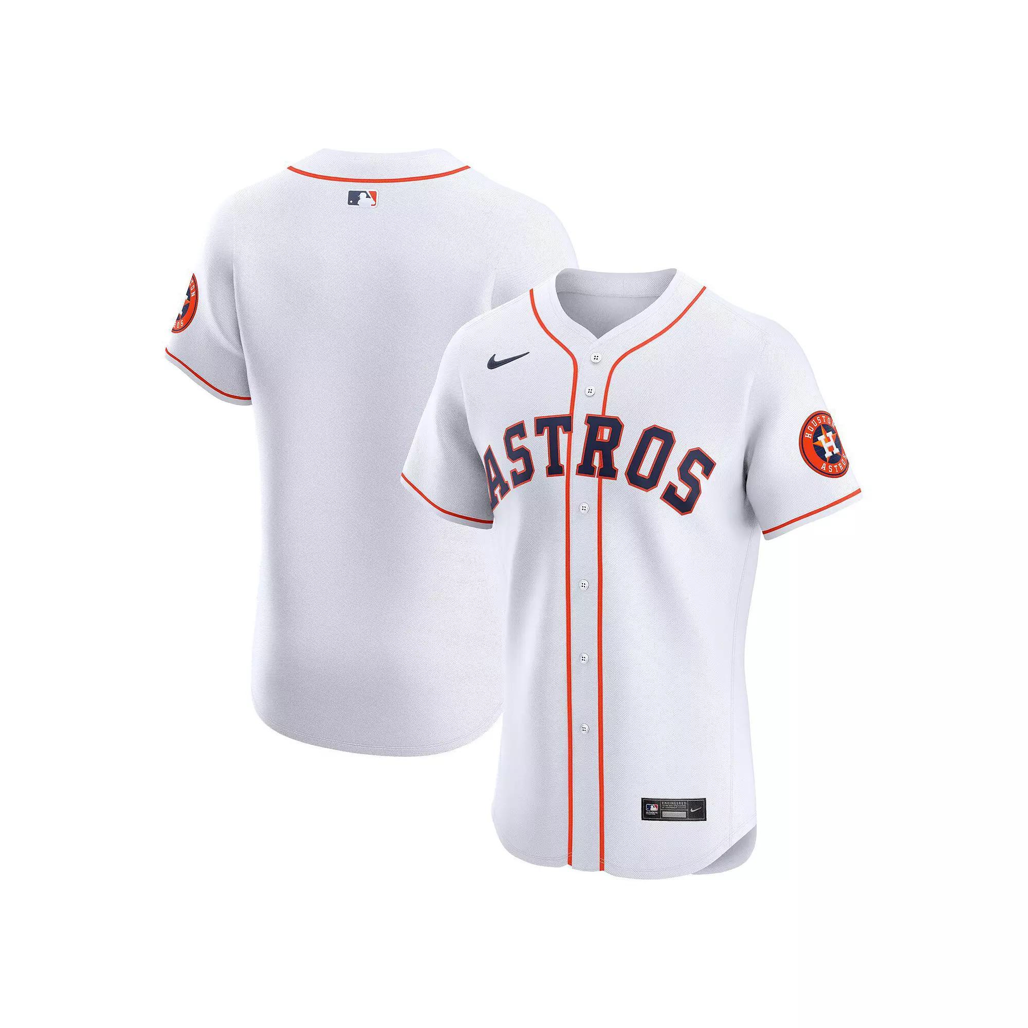 Men's Nike White Houston Astros Home Vapor Premier Elite Patch Jersey, Size: 44 Product Image